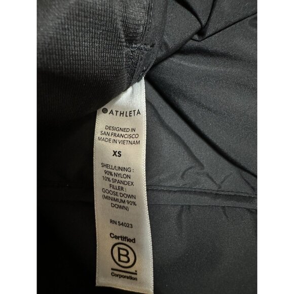 Athleta‎ Inlet Vest Goose Down Black Size XS Preppy Athleisure Athletic Puffer - Picture 4 of 8